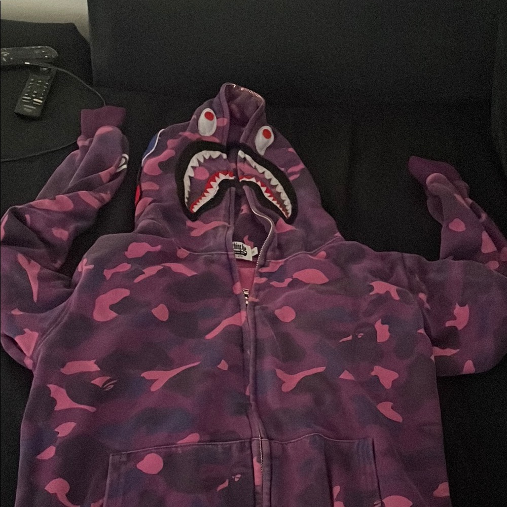 Purple and Pink Camouflage Bape Hoodie